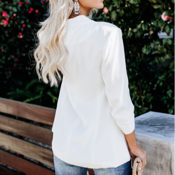 ANJA White Blazer - Picture 6 of 7